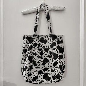 Urban Outfitters Large Leather & Calf Hair Tote Bag - Like new!